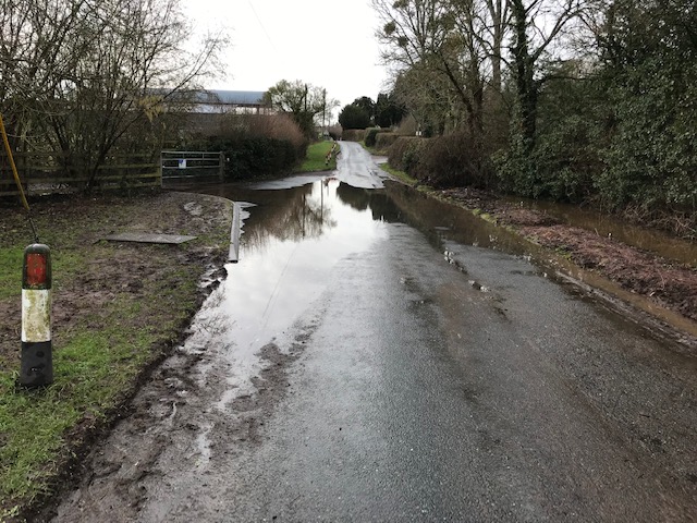 Lane drainage survey halted by obstruction