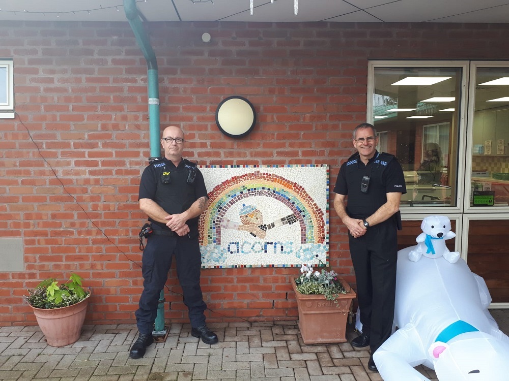 Worcester police collect and deliver Christmas presents to Worcester's Acorns hospice