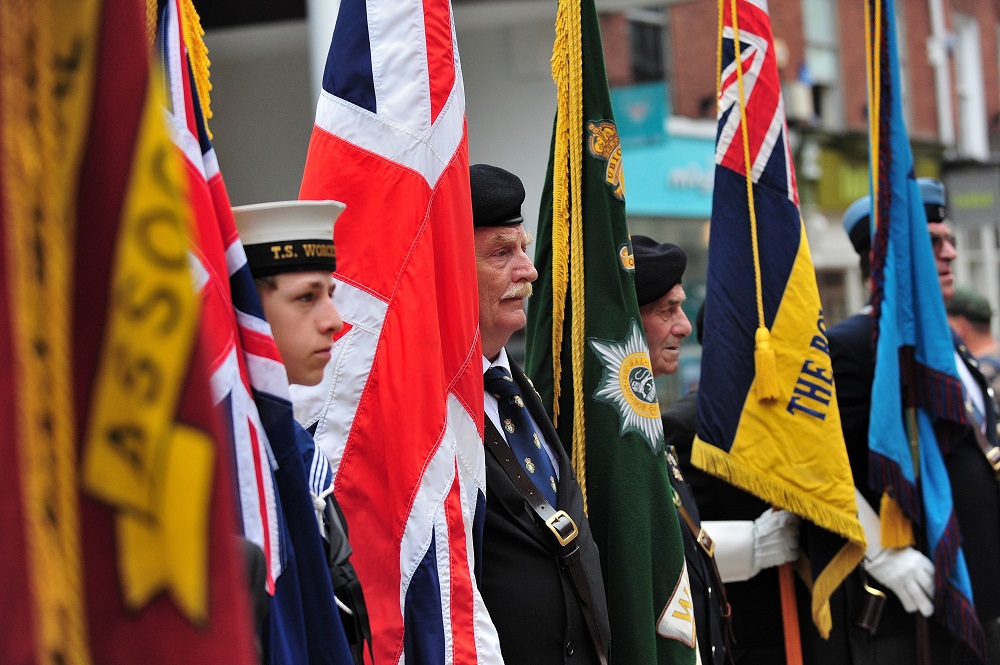 Armed Forces Day Flag raised over Worcester's Guildhall
