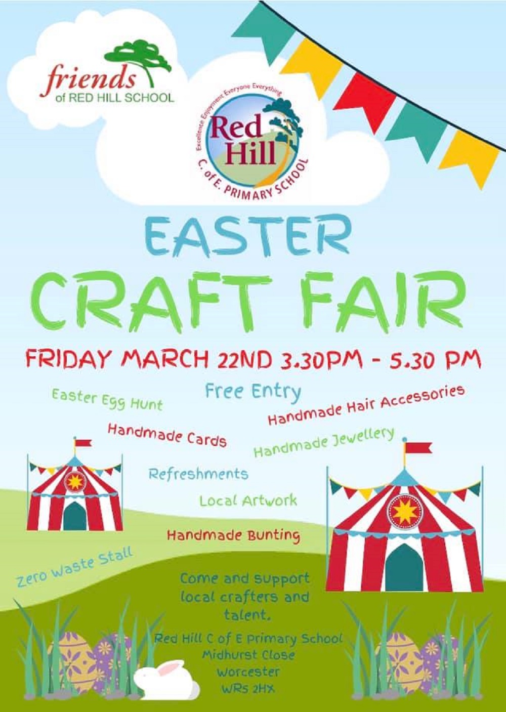 Easter craft fair being held at Red Hill C of E Primary School in Worcester